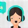 Icon representing headset or customer support agent