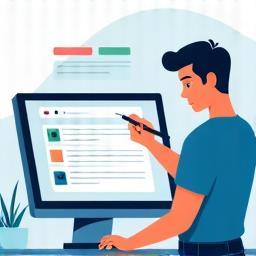 Illustration of a form or online application