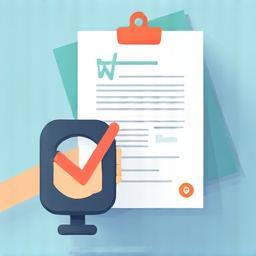 Illustration of a checkmark or approval process