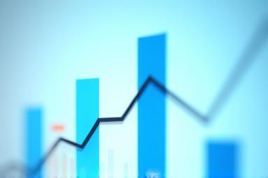Bar graph showing business transaction data